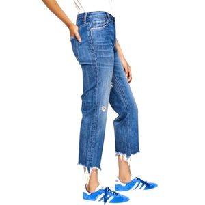 Free People Sequoia Blue straight-leg jeans